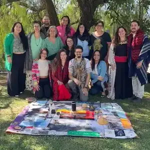 Momento de conexão e silêncio no Recanto Mãe Divina